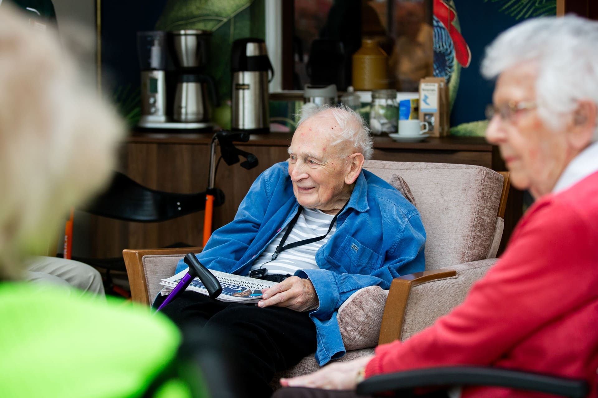 Communal spaces at Foxholes Care Home in Hitchin, Hertfordshire